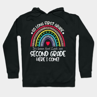 Hello 2nd Grade Teacher Student Back To School Rainbow Hoodie